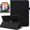 Universal 10 10.1 Inch Android Tablet Case, Nannxiebky 360 Degree Rotating Multi-Angle Viewing Stand Wallet Tablet Case Cover for 10 10.1 Inch and All 9.5" - 10.5" Tablet, Black