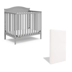 Graco Stella 4-in-1 Convertible Mini Crib with Bonus Mattress, White