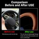 QKWL Steering Wheel Cover，Steering Wheel Wrap，Steering Wheel Covers, Wear-Resistant, Sweat-Absorbing, Anti-Slip and Dustproof Fits Most Sedans, SUVs, Trucks, and Vans (Brown, Hole)