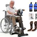 Electric Physical Therapy Exercise Bike with Leg Support & Stroke Hand Brace - Arm Leg Pedal Exerciser | 20 Speed Dual Motorzied Rehab Trainer for Knee, Foot, Arm Recovery | Elderly & Disabled