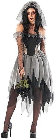 Morph Corpse Bride Costume for Women - Zombie Bride Outfit - Adult Ghost Costume - Halloween Dress Up for Parties XXXL