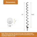 Auger Shaft Push Rod and Auger Motor Brushing Replacement for Traeger & Camp Chef Grill, 17 Inch Igniter Auger Shaft Feeder Replacement and Auger Bushing Replacement for Traeger