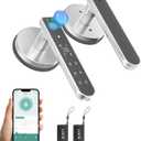 Fingerprint Door Lock, Finger Print Door Knobs Thumbprint Door Knob with App Control/Fingerprints/IC Cards/Codes/Keys, Smart Lock for Bedroom Home Apartment