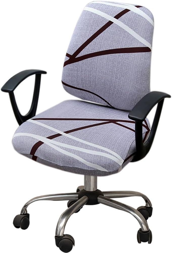 Melaluxe Computer Office Chair Cover - Protective & Stretchable Universal Chair Covers Stretch Rotating Chair Slipcover