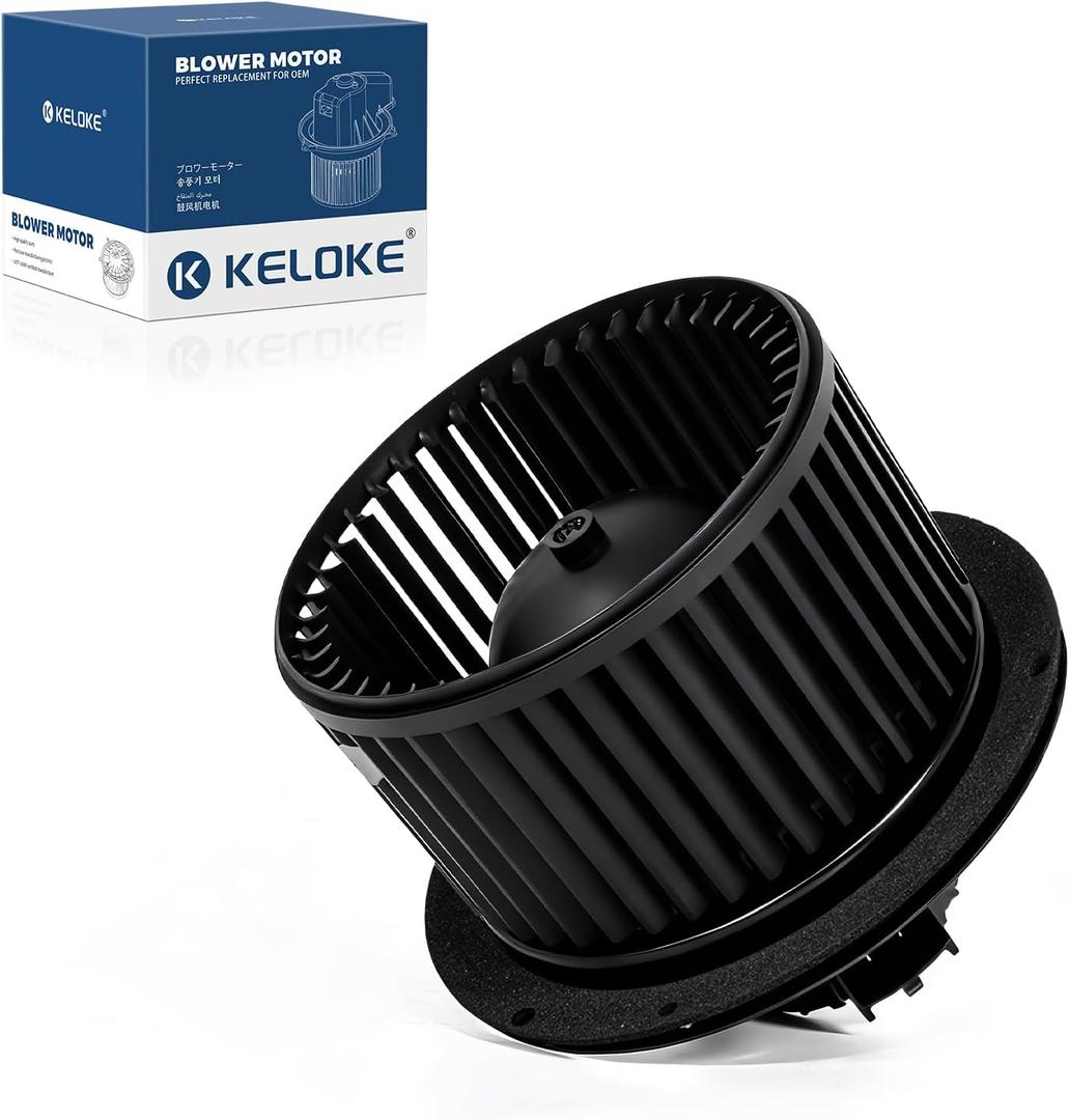 KELOKE Front HVAC Heater Blower Motor Fan Compatible with Ford F-250 Super Duty/F-350 Super Duty/F-450 Super Duty/F-550 Super Duty 1999-2007, Excursion 2000-2005, with Fan Cage, Replace# 700099