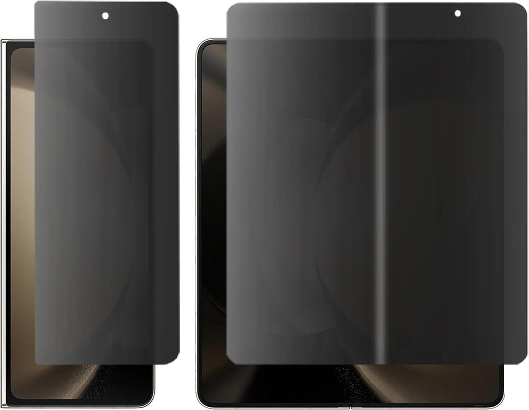 Anti-Spy Screen Protector Suit for Samsung Galaxy Z Fold 5 5G 2023, Matte Anti-Glare Privacy Outer Inner Soft Anti-Scratch Film Anti-Peeping