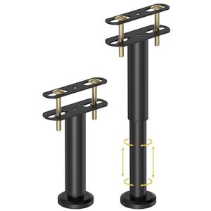 Wlrrcwdttc 2 Pcs Adjustable Height Bed Support Legs 5.9-10.5 inch, Bed Frame Center Support Legs for Bed Frame/Bed Center Slat/Furniture,Heavy Duty Metal Bed Replacement Legs Bed Slats Support Legs