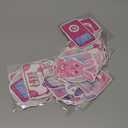 Spakon 8 Packs Y2k Party Decorations Pink Paper Banner Early 2000s Hanging Decor I Love 00's Paper Cutout Retro 2000s Garland for Birthday Female Bachelorette Party Supplies Decoration