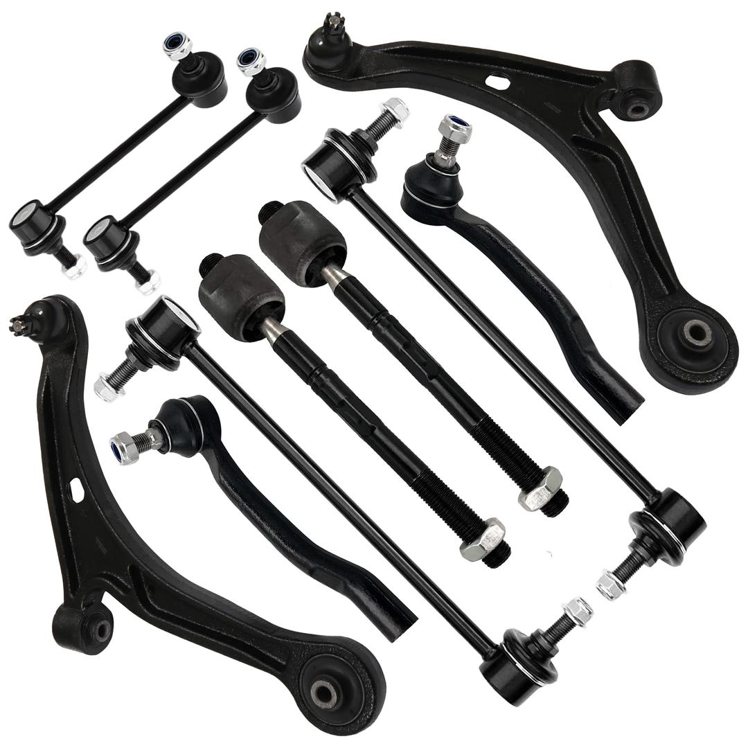 Rockplanet Suspension Front Upper and Lower Control Arm Kit Compatible With 2008-2012 Honda Accord 14Pcs Ball Joints, Sway Bar Link Front & Rear, Inner & Outer Tie Rod Ends