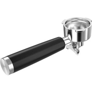 MAttinata 51mm Aluminum Metal Portafilter with Shape Double Spouts, Espresso Machine Handle Replacement Parts, 3 Ears Cafe Bracket Holder for Single & Double Filter Baskets