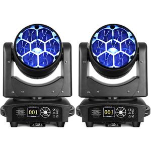 BETOPPER LM0740 Moving Head Light 7x40W RGBW Beam/Wash/Zoom/CTO Effect Bee Eye LED Stage Lighting Spot Lights with Sound Activated for DJs, Bars, Christmas, and Home Party Lighting,2 Packs
