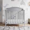 Graco Stella 4-in-1 Convertible Mini Crib with Bonus Mattress – Includes Bonus 2.75 Inch Thick Mattress with Water-Resistant Cover, Converts to Twin Bed, Ideal Crib for Small Spaces (Pebble Gray)