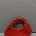 Mini Hobo Tote Bags for Women Soft Leather Clutch Purses for Women Cloud-Shaped Top Handle Bags (Red)