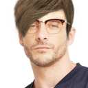 Kaneles Mens Brown Wig Short Straight Layered Synthetic Fiber Hair Party Daily Replacement Wigs for Male Guy