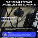 VLOXO Bike Speedometer with Bike Light Set, IPX7 Waterproof Bicycle Computer with Horn LED Front & Tail Light, USB Rechargeable (blue)