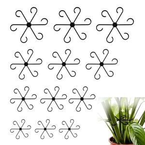 smrtcol 12pcs Climbing Houseplant Stem Supports,Plant stem Support Indoor Outdoor Use,Stem Hook Growth Accessories for Plant Garden, Promotes Upright Growth and Airflow(Black)