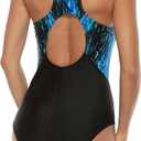 beautyin Women One Piece Athletic Lap Swimming Competition Racing Swimsuit, 2 XL