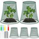 5 Packs 9"x9" Garden Cloches for Plants, Plant Protectors from Animals, Plant Cages for Outdoor Plants, Plant Covers from Animals,Chicken Wire Cloche with Stakes & Labels for Protect Plants,Vegetables