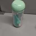 Electric Bottle Brush Cleaner, Portable Electric Baby Bottle Brush Cleaner for Travel, Rechargable Travel Bottle Cleaner Kit with Nipple & Straw Brush, Perfect Mom Essentials After Birth Gift, Green (Round Model for Home Use)