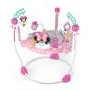 Bright Starts Disney Baby Minnie Mouse Forever Besties Baby Activity Center Jumper with 10 Toys, Lights & Sounds, 360-Degree Seat, 6-12 Months (Pink)