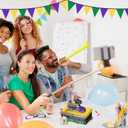 2 x Menkx 4 Pcs Mardi Gras Table Decorations Mardi Gras Wooden Truck Sign Block Tiered Tray Decor Table Centerpieces Book Stack Tabletop for Carnival Masquerade Party Decor Rustic Home Shelf Fireplace