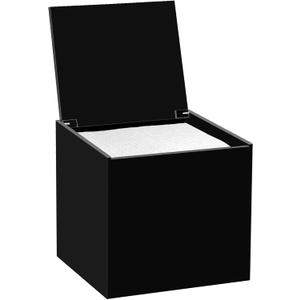 Face Towelettes Disposable Holder, Disposable Face Towel Container Acrylic, Facial Towels Storage Box, Black