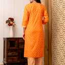 JG JAI GOVINDAM Indian Kurtis for Women Salwar Kameez Suit Set Indian Dresses Chikankari White Kurti Pant & Dupatta Set (Orange, XXL)