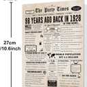 3 x Funny 98th Birthday Card Gifts for Him Her Men Women, Retro Design, 10.6 x 7.9 inches