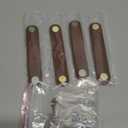 4 Pack Soft Genuine Leather Drawer Pulls Handle,Wardrobe Cabinets Kitchen Closet Knobs Door Pulls Handles knobs with Screws,Home Decoration, Handmade (4 Pack, 5.6" - Brown)