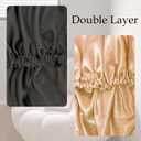 Satin Bonnet Double Layer Silk Bonnet for Sleeping Women Hair Care for Natural Curly (Black&Orange)