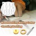 10 in 1 Router Templates for Woodworking,Butterfly Inlay Template,Wood Bowtie Router Templates Jig Bowtie Inlay Kit for Precise,Cuts Butterfly Inlay Template Decorative