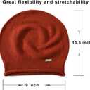 jaxmonoy Slouchy Knit Beanie Hat for Women Winter Soft Warm Ladies Laightweight Slouch Knitted Skull Beanies Cap (Orange)
