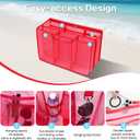 XYFuuee Beach Bag Organizer Inserts for Medium Bogg Bag Accessories, Original Small Lightweight Mesh Insert Divider Pouch, Organizing Rubber Tote Bags, Save Storage Space (Red-M)