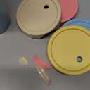 Grow Forward Bamboo Kids Cups with Lids and Straws - 10oz Drinking Cups for Kids with Childproof Twist Lids & Silicone Straws - Eco Friendly, BPA Free, Non Toxic & Dishwasher Safe - Arctic