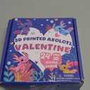 Valentines Day Gifts Cards for Kids 24 Pack 3D Printed Animals Axolotl Figurines Set with Valentine Greeting Cards for Boys Girls Toddle School Classroom Exchange Party Favors Prizes