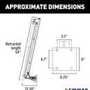 Lewmar Vector Manual Shallow Water Anchor 8 ft., Pull-Rope Deployment, Easy Installation, Gas Spring Secured Fiberglass Spike, Corrosion-Resistant Powder-Coated Aluminum, White - 2024008752