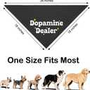 Dopamine Dealer Black Dog Bandana, Cute Dogs Adjustable Triangle Scarf Decoration, Funny Photo Prop Accessories for Outdoor Yard Play with Pets, Birthday Gifts for Pet Owner Puppy Dad Mom