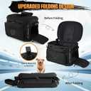 Motorcycle Dog Carrier, Foldable Cat Pet Crate Motorcycle Riding Travel Luggage Bag for Road King Street Glide Passenger Seat Sissy Bar Luggage Rack Touring Trike 20lb Pet