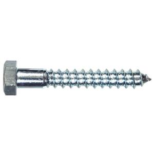 The Hillman Group 591014 Hex Lag Screw, 1/4 by 2-Inch, Zinc, 10-Pack