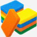 Patelai 10 Pieces Silicone Dish Sponge Silicone Scrubber Reusable Kitchen Scrubbing Cleaning Sponge Soft Dish Scrubber for Fruit Vegetable(Square Sponge)