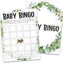 Baby Shower Game Cards, Tropical Jungle Theme Baby Bingo Game, Set of 30 Cards (5" x 7", Green006)