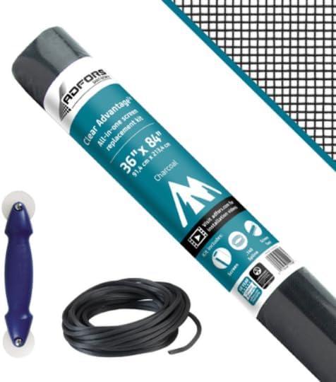 Saint-Gobain ADFORS Clear Advantage Screen Repair Kit for Window & Door, 36 inches x 84 inches - DIY Window and Door Mesh Repair, Durable, Ideal for Screen Replacement, Enhanced Visibility, Clear View