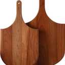 2 Pack Pizza Peel-14 inch and 12inch Wood Pizza Paddle Set for Pizza Oven, Pizza Stone, Pan or Grill, Large Pizza Spatula for Baking Bread and Cake Ideal for Making Pizzas and Transferring