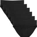 Intimate Portal Maternity Underwear | Pregnancy Postpartum Panties | Foldable Briefs Under the Bump (Medium, 6-pk Black)