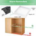 Pull out Cabinet Organizer, 21"Deep, 16.9"Wide Full-Extension Heavy Duty Slide out Drawers with Nano Adhesive, Roll Out Shelf Sliding Cabinet Storage for Kitchen, Bathroom, Pantry, Under Sink(White)