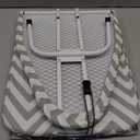 Folding Ironing Board for Small Space, RAINHOL Mini Collapsible Ironing Boards, with Hook, Iron Rest, Heat-Resistant 100% Cotton Cover and Pad, Gray and White Stripes, 31" x 12", Steel Mesh