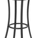 Bar Height Patio Table, 40-Inch Outdoor Pub Table Bistro Table with Wooden-Like Table Top & Metal Frame