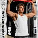 August Alley 3 Pack Mens Compression Tops, 3-Color, XX-Large (XXL)