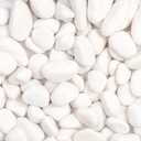 5lbs White Natural River Rocks, Polished Pebbles for Plants Garden, 1-2 inch Decorative White Stones, Ideal for Fish Tank, Vases, Crafting, Home Decor and Garden Landscaping Rocks,White