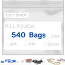 Pill Bags for Travel Pack of 540 - BPA Free 3 x 2.75 inch Pill Pouch - Reusable Pill Pouches for Medicine with Write on Label Clear Ziplock Pill Baggies for Travel Medicine Organizer
